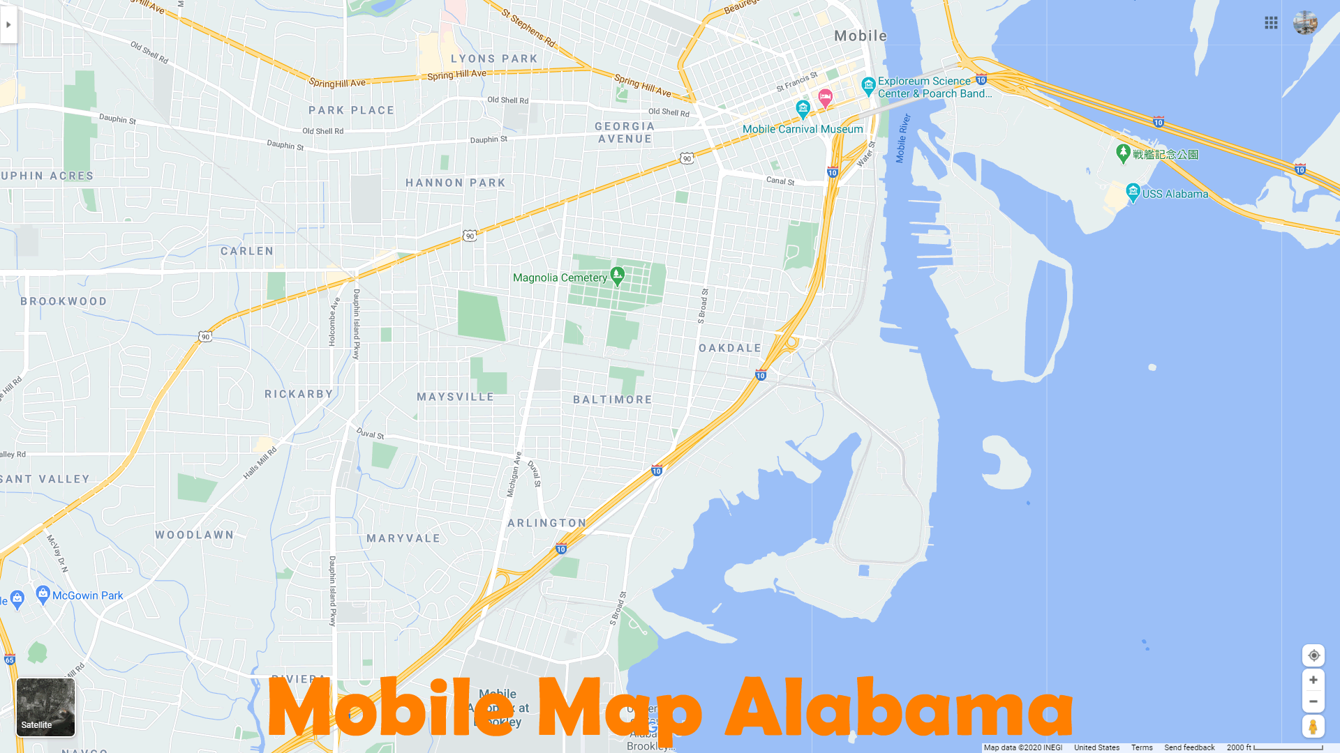 Mobile Alabama Map
